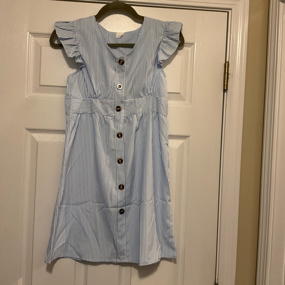 SHEIN Other - SHEIN Blue Sleeveless V-Neck Sundress